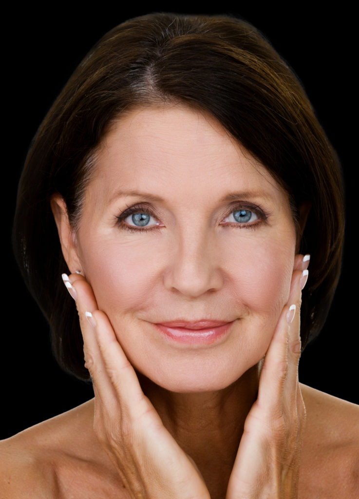middle-aged lady with a beautiful facelift