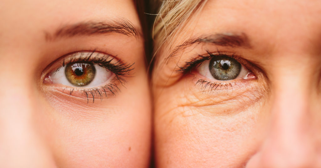 youthful and old eyes